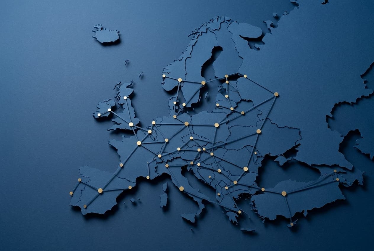 Europa-Linienwerk — internationale Payroll-Routen